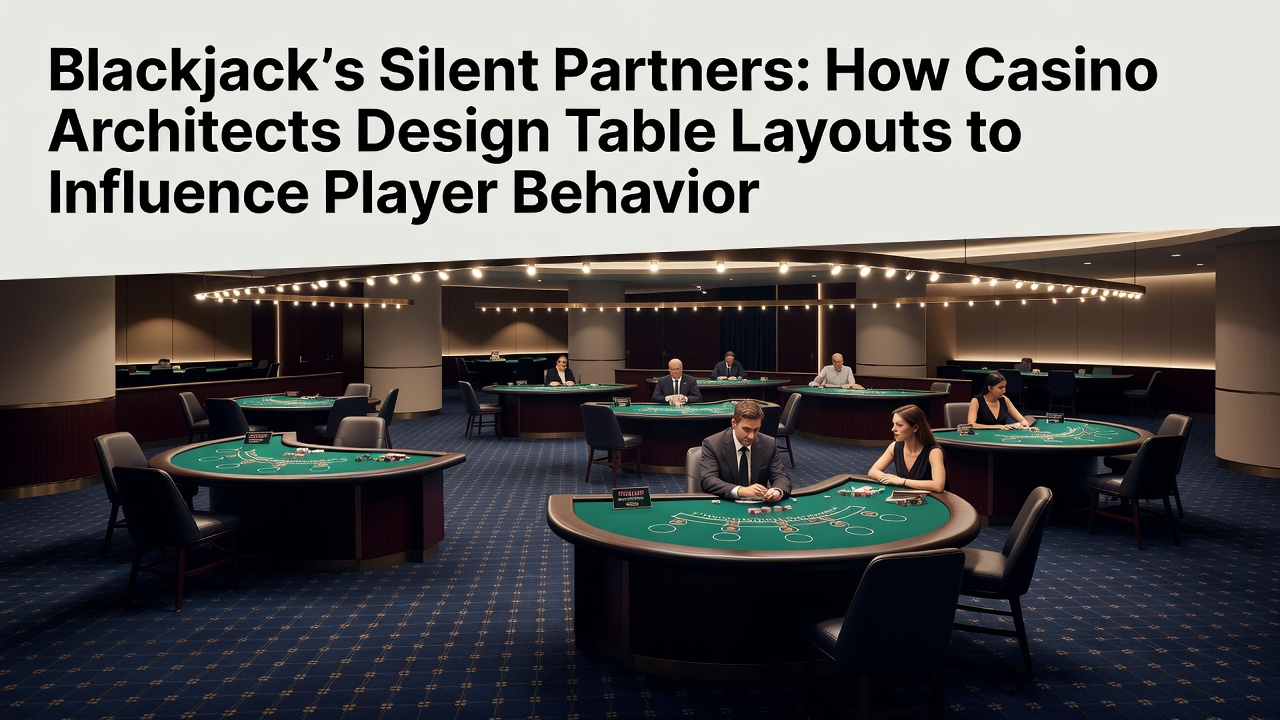 Detailed view of blackjack table spacing and architectural elements affecting player decisions