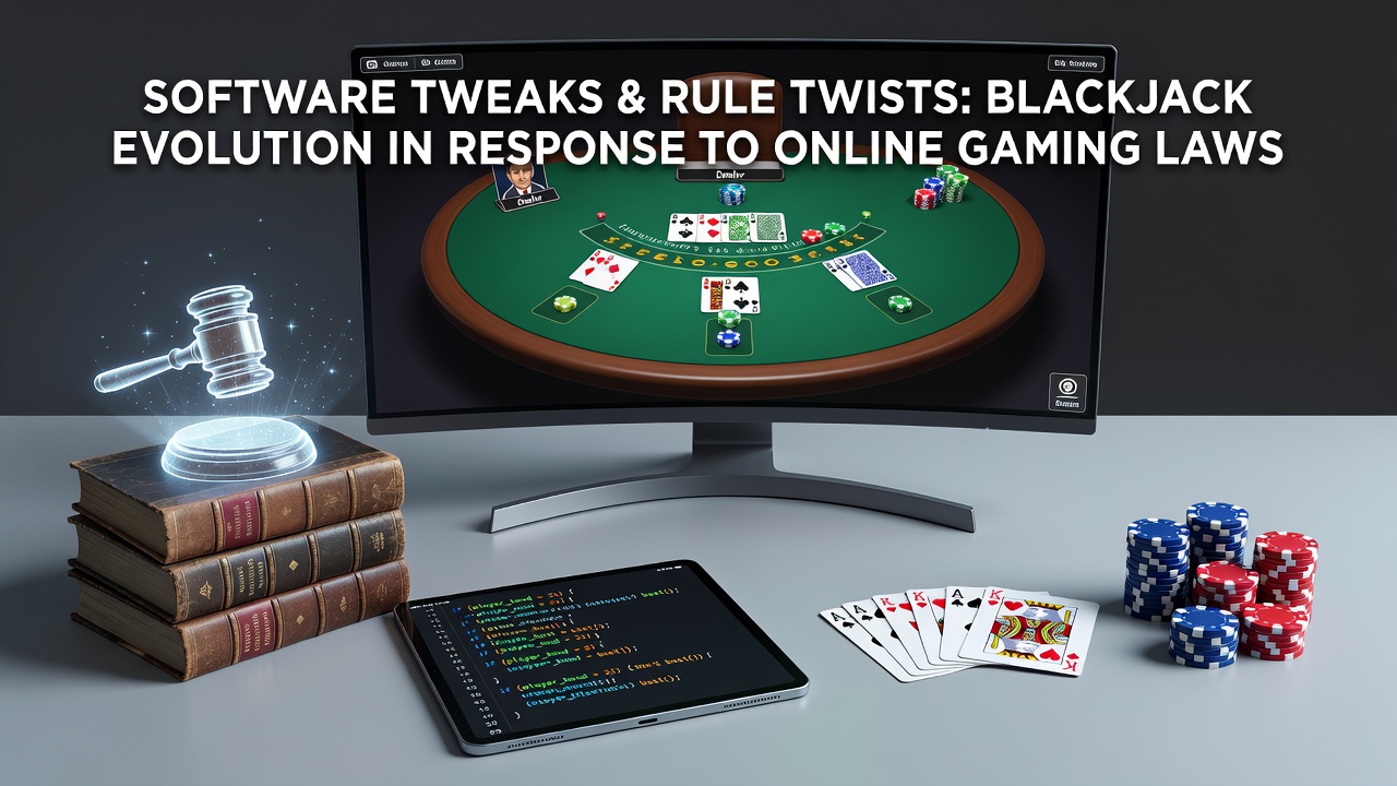 Online blackjack table layout with highlighted rule variation indicators on a regulated platform
